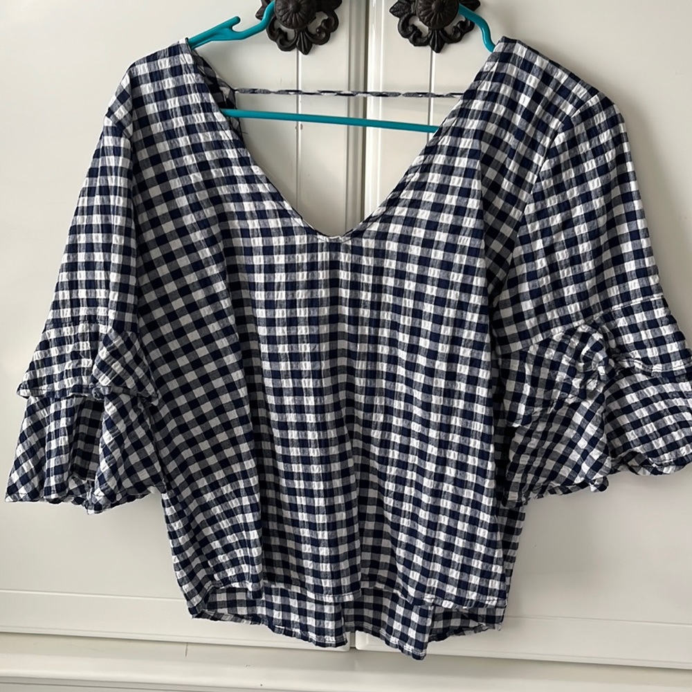 Plaid cowgirl crop top